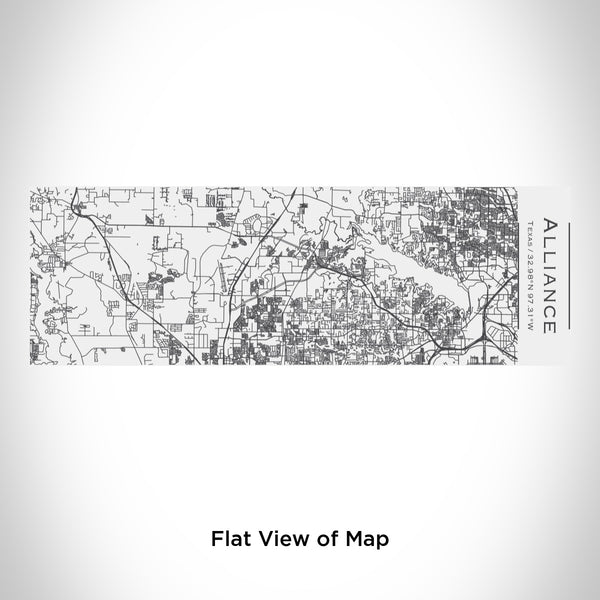 Rendered View of Alliance Texas Map Engraving on 10oz Stainless Steel Insulated Cup with Sliding Lid in White