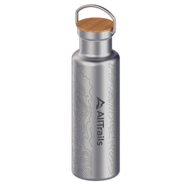 All Trails Map Engraved Bottle
