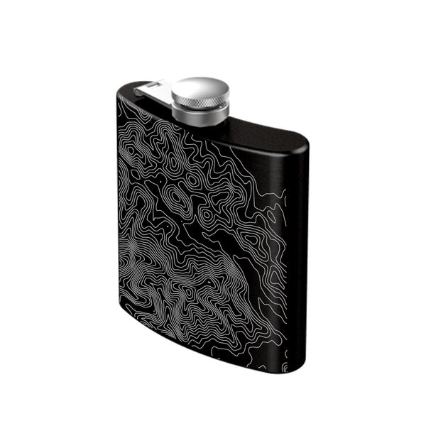 All Trails Stainless Steel Map Engraved Flask