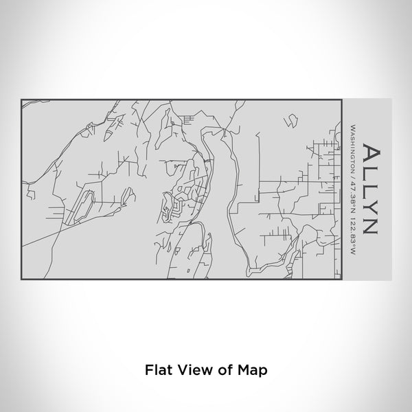 Rendered View of Allyn Washington Map Engraving on 17oz Stainless Steel Insulated Cola Bottle