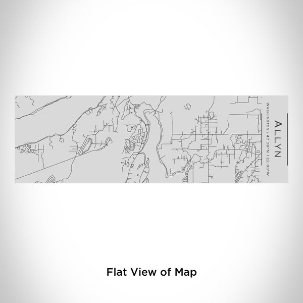 Rendered View of Allyn Washington Map Engraving on 10oz Stainless Steel Insulated Cup with Sipping Lid