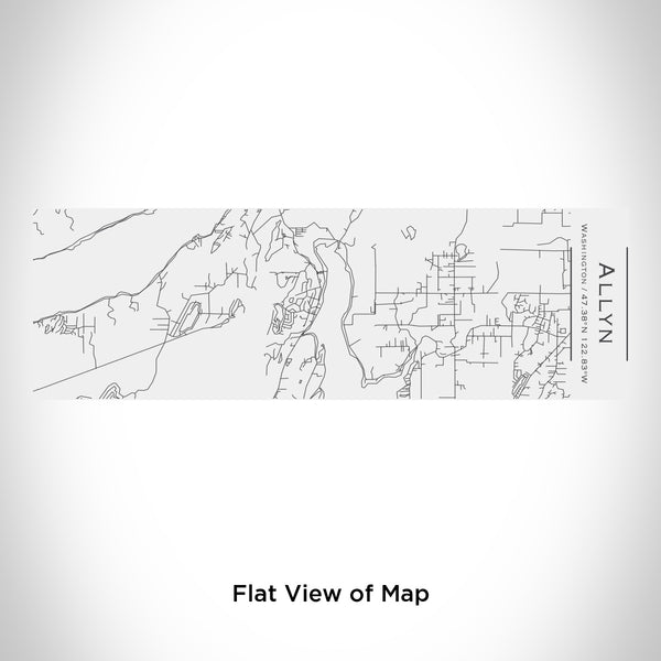 Rendered View of Allyn Washington Map Engraving on 10oz Stainless Steel Insulated Cup with Sliding Lid in White
