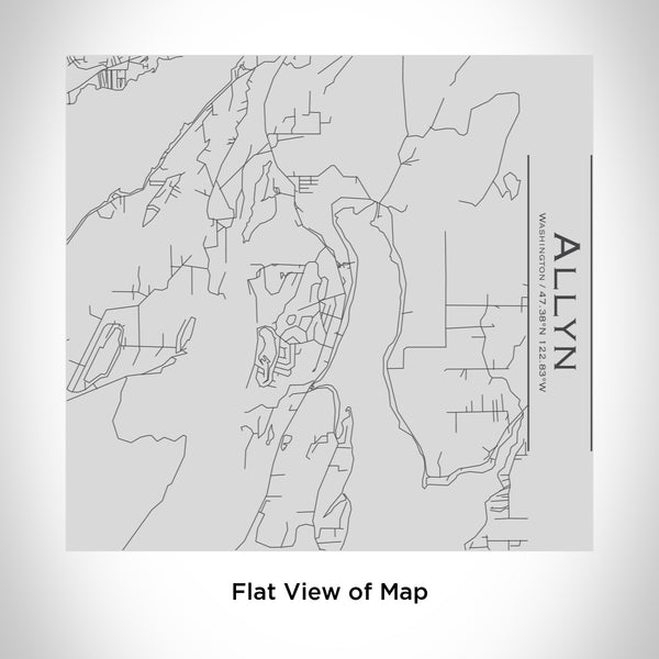 Rendered View of Allyn Washington Map Engraving on 17oz Stainless Steel Insulated Tumbler