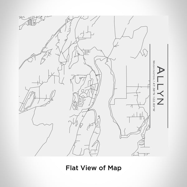 Rendered View of Allyn Washington Map Engraving on 17oz Stainless Steel Insulated Tumbler in White