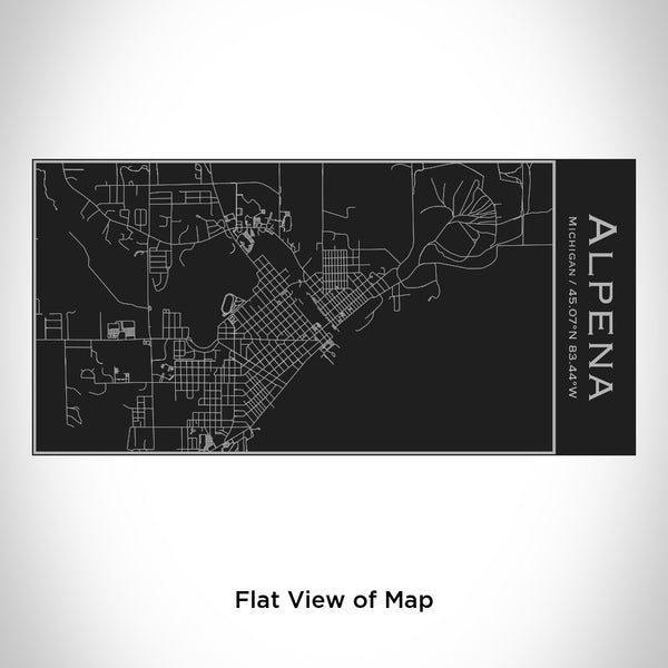 Alpena - Michigan Map Insulated Bottle in Matte Black