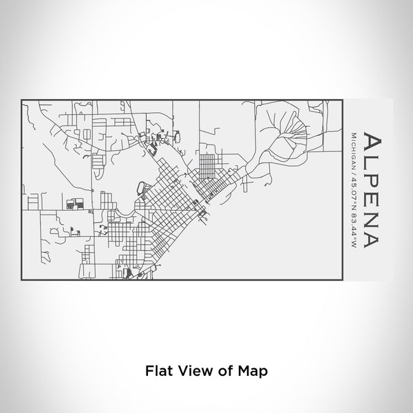 Rendered View of Alpena Michigan Map Engraving on 17oz Stainless Steel Insulated Cola Bottle in White
