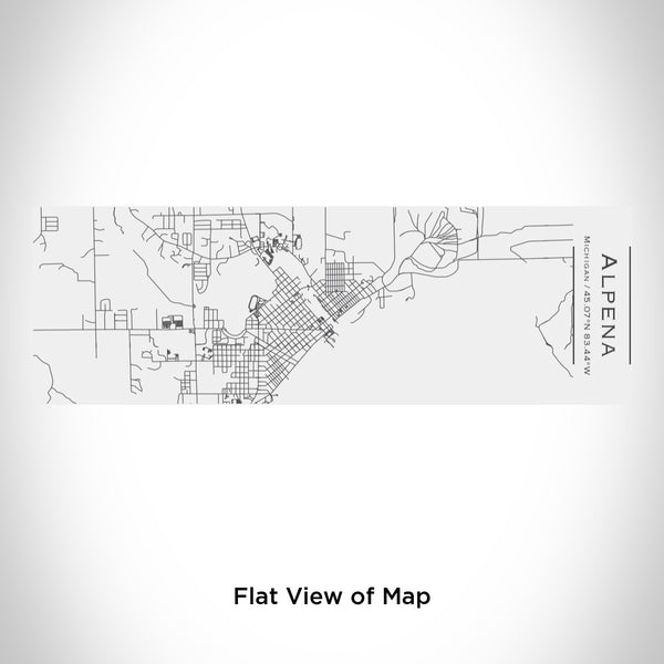 Rendered View of Alpena Michigan Map Engraving on 10oz Stainless Steel Insulated Cup with Sliding Lid in White