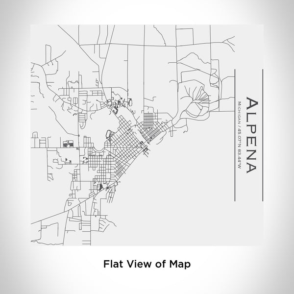 Rendered View of Alpena Michigan Map Engraving on 17oz Stainless Steel Insulated Tumbler in White