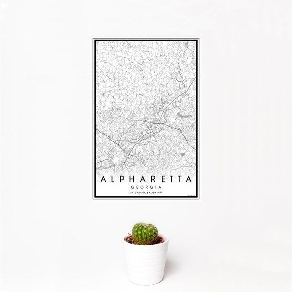 Alpharetta - Georgia Classic Map Print