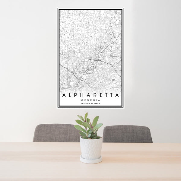 Alpharetta - Georgia Classic Map Print