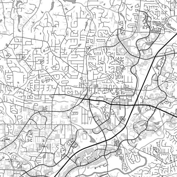 Alpharetta - Georgia Classic Map Print