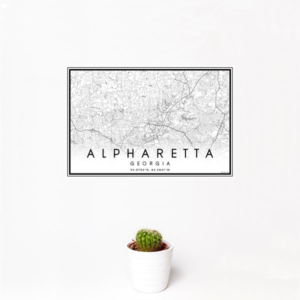 Alpharetta - Georgia Classic Map Print