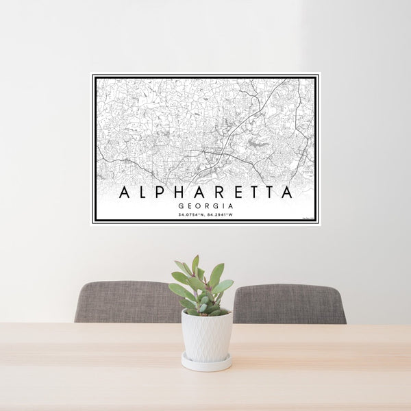Alpharetta - Georgia Classic Map Print