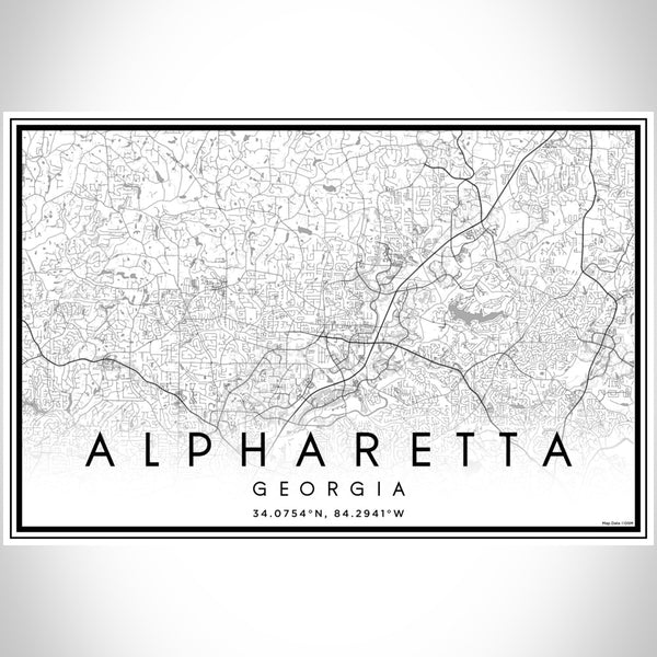 Alpharetta - Georgia Classic Map Print
