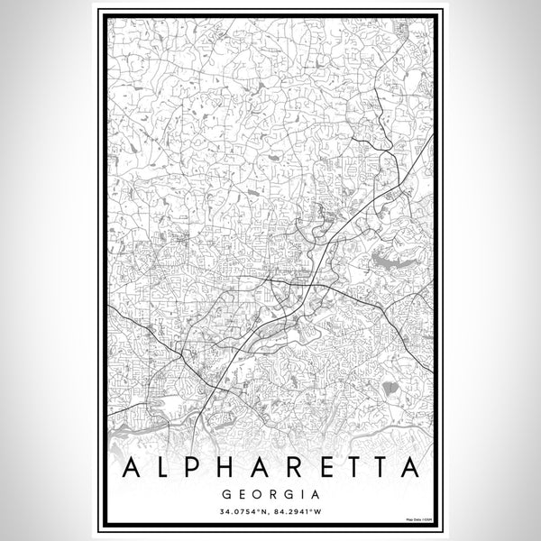 Alpharetta - Georgia Classic Map Print