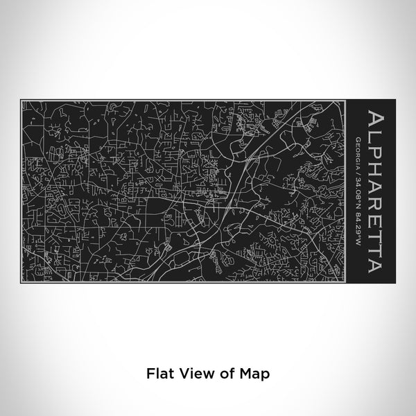 Alpharetta - Georgia Map Insulated Bottle in Matte Black