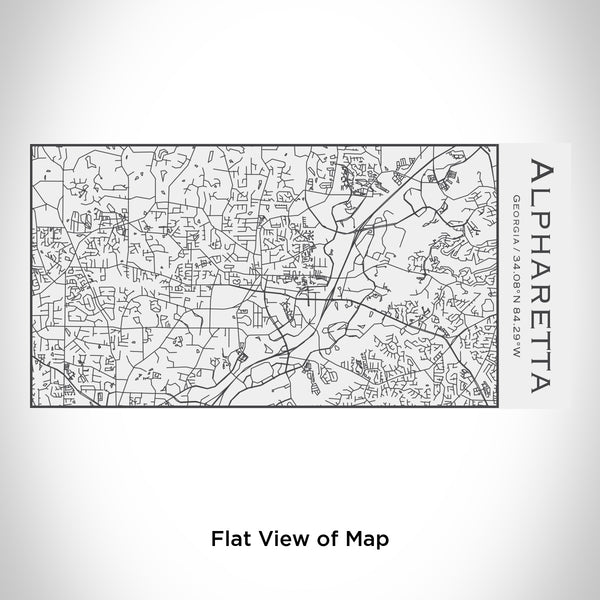 Rendered View of Alpharetta Georgia Map Engraving on 17oz Stainless Steel Insulated Cola Bottle in White