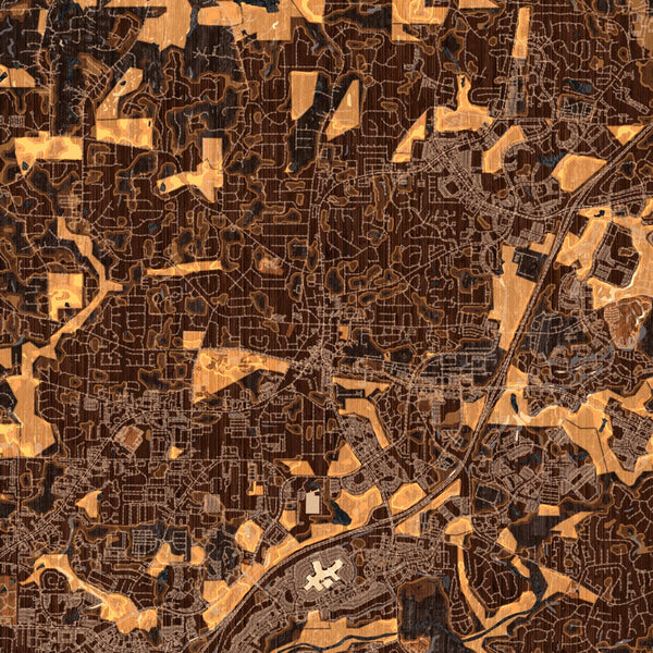 Alpharetta - Georgia Map Print in Ember