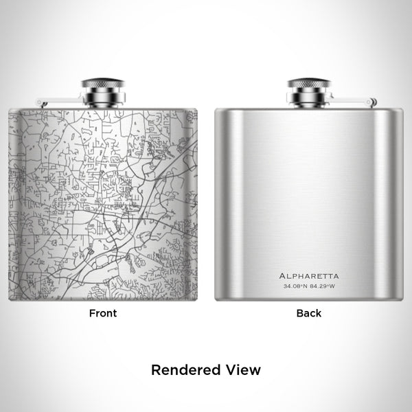 Alpharetta - Georgia Map Hip Flask
