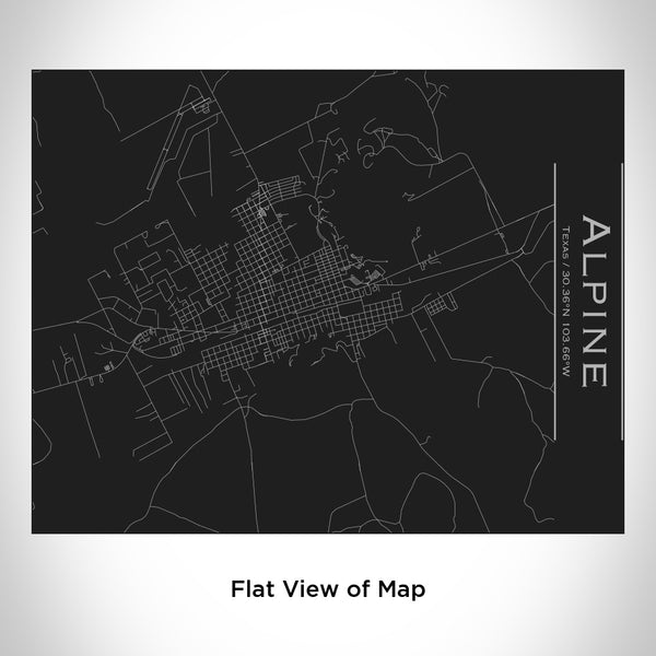 Alpine - Texas Map Bottle with Bamboo Top in Matte Black