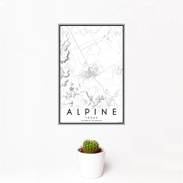 Alpine - Texas Classic Map Print