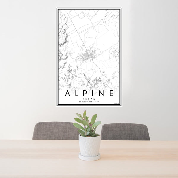 Alpine - Texas Classic Map Print