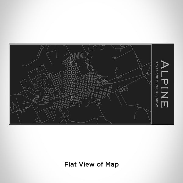 Alpine - Texas Map Insulated Bottle in Matte Black