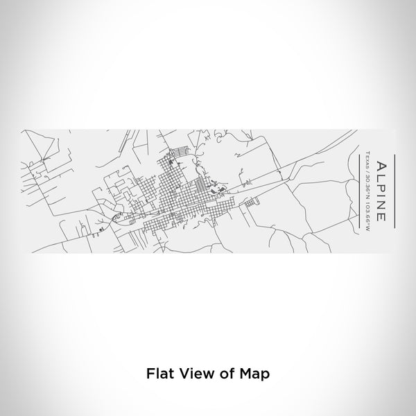 Rendered View of Alpine Texas Map Engraving on 10oz Stainless Steel Insulated Cup with Sliding Lid in White