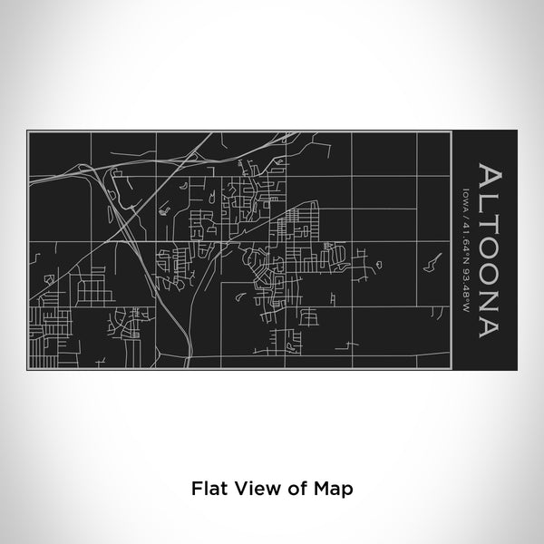 Rendered View of Altoona Iowa Map Engraving on 17oz Stainless Steel Insulated Cola Bottle in Black