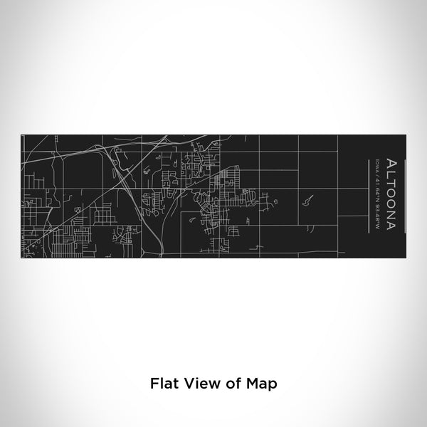 Rendered View of Altoona Iowa Map Engraving on 10oz Stainless Steel Insulated Cup with Sliding Lid in Black