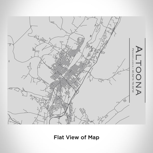 Rendered View of Altoona Pennsylvania Map Engraving on 20oz Stainless Steel Insulated Bottle with Bamboo Top