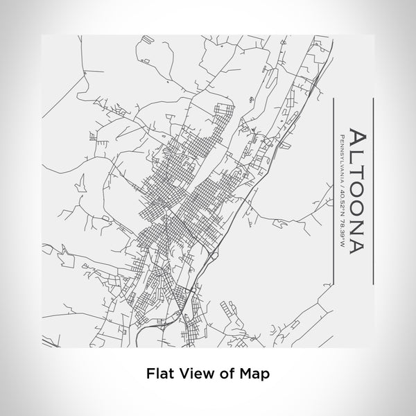 Rendered View of Altoona Pennsylvania Map Engraving on 17oz Stainless Steel Insulated Tumbler in White