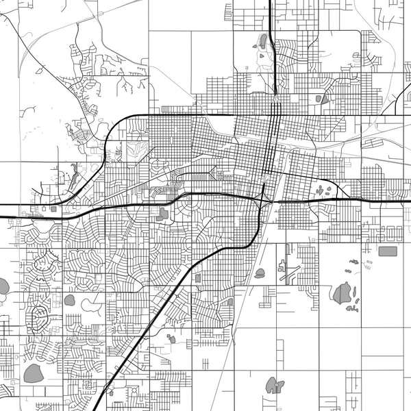 Amarillo - Texas Classic Map Print
