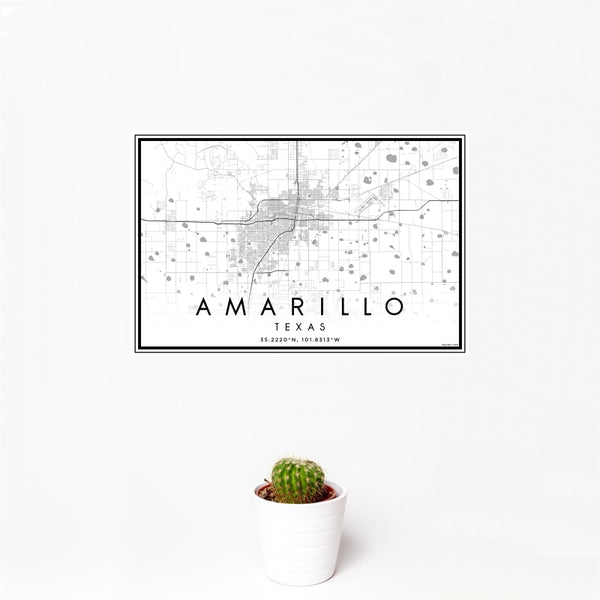 Amarillo - Texas Classic Map Print