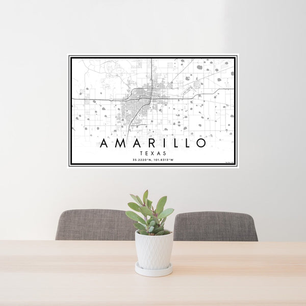 Amarillo - Texas Classic Map Print
