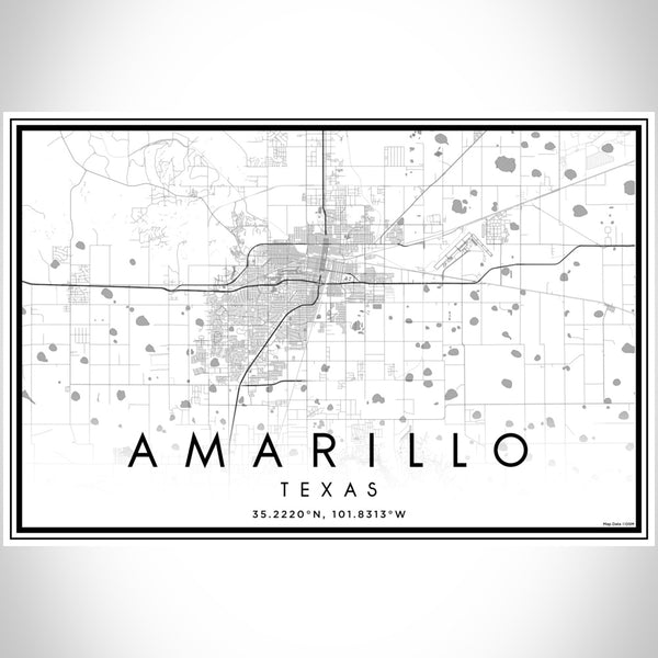 Amarillo - Texas Classic Map Print