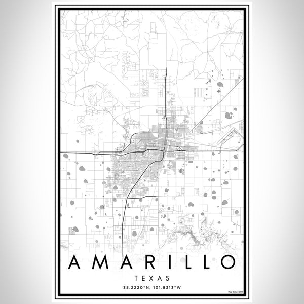 Amarillo - Texas Classic Map Print
