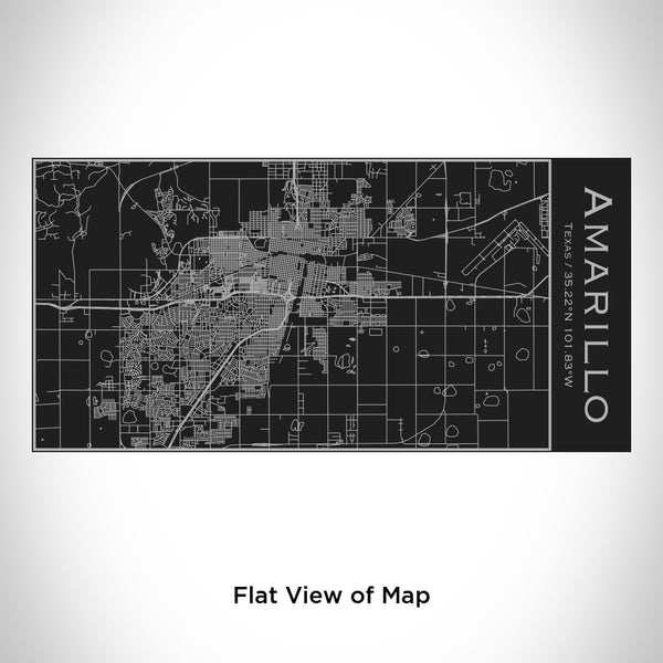 Amarillo - Texas Map Insulated Bottle in Matte Black