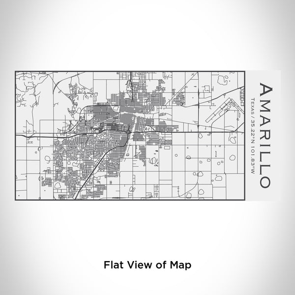 Rendered View of Amarillo Texas Map Engraving on 17oz Stainless Steel Insulated Cola Bottle in White