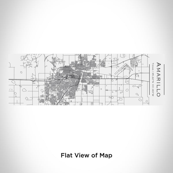 Rendered View of Amarillo Texas Map Engraving on 10oz Stainless Steel Insulated Cup with Sliding Lid in White