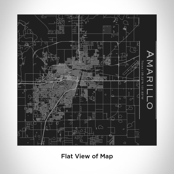 Amarillo - Texas Map Tumbler in Matte Black
