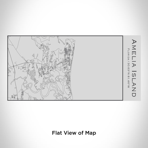 Rendered View of Amelia Island Florida Map Engraving on 17oz Stainless Steel Insulated Cola Bottle