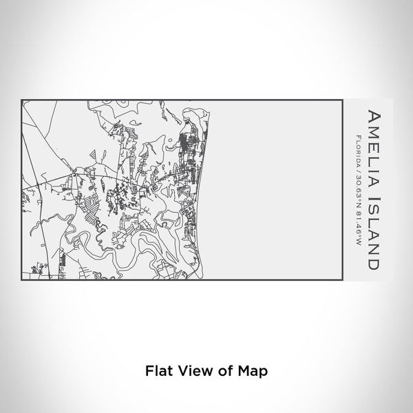 Rendered View of Amelia Island Florida Map Engraving on 17oz Stainless Steel Insulated Cola Bottle in White