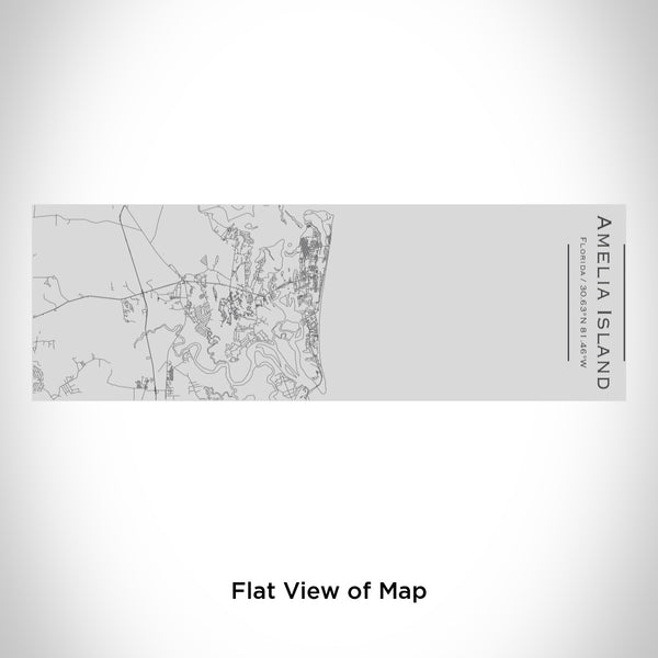 Rendered View of Amelia Island Florida Map Engraving on 10oz Stainless Steel Insulated Cup with Sipping Lid
