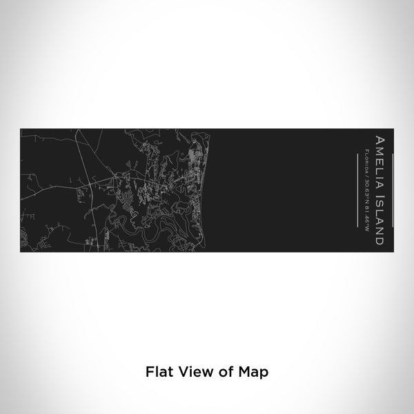 Rendered View of Amelia Island Florida Map Engraving on 10oz Stainless Steel Insulated Cup with Sliding Lid in Black