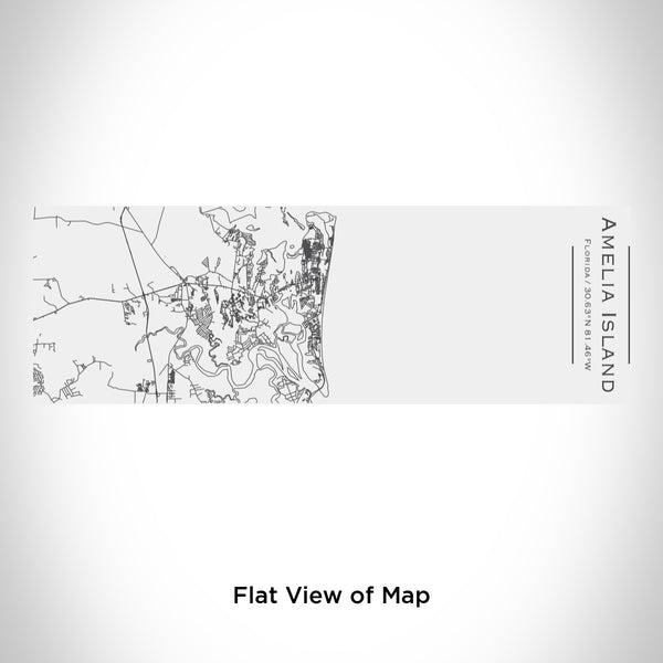 Rendered View of Amelia Island Florida Map Engraving on 10oz Stainless Steel Insulated Cup with Sliding Lid in White