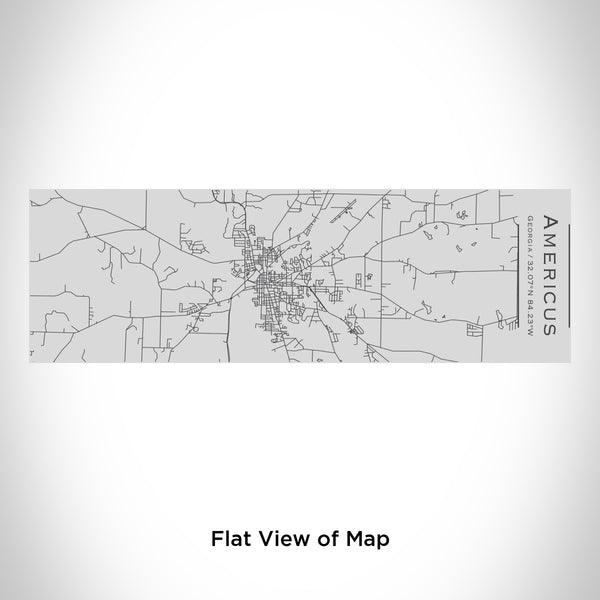Rendered View of Americus Georgia Map Engraving on 10oz Stainless Steel Insulated Cup with Sipping Lid