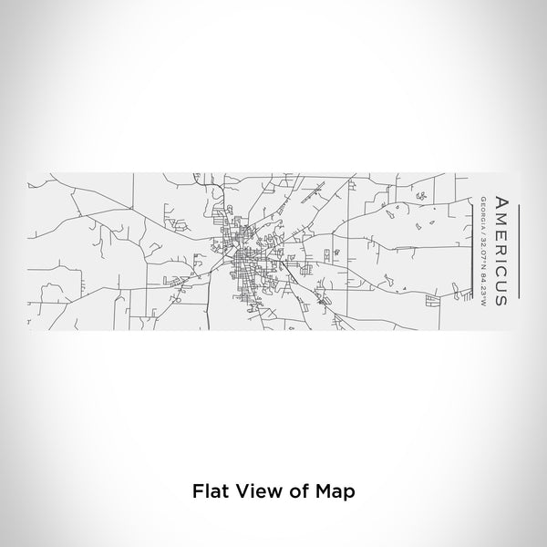 Rendered View of Americus Georgia Map Engraving on 10oz Stainless Steel Insulated Cup with Sliding Lid in White