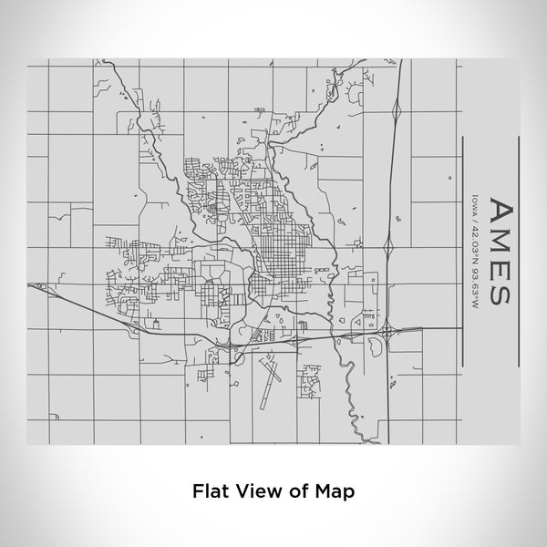 Ames - Iowa Map Bottle with Bamboo Top