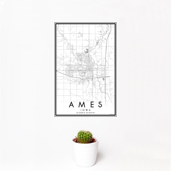 Ames - Iowa Classic Map Print